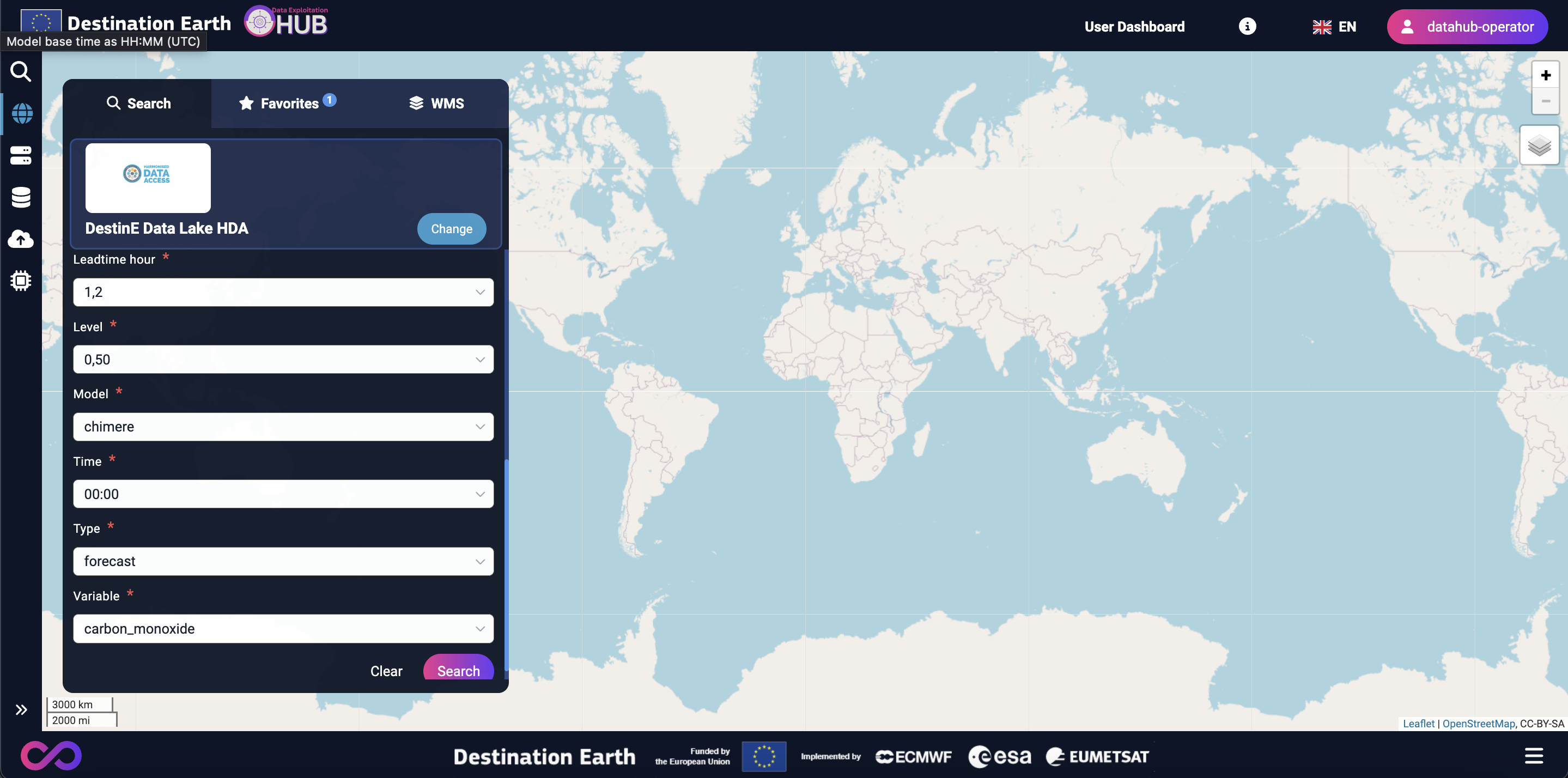 Additional form in search