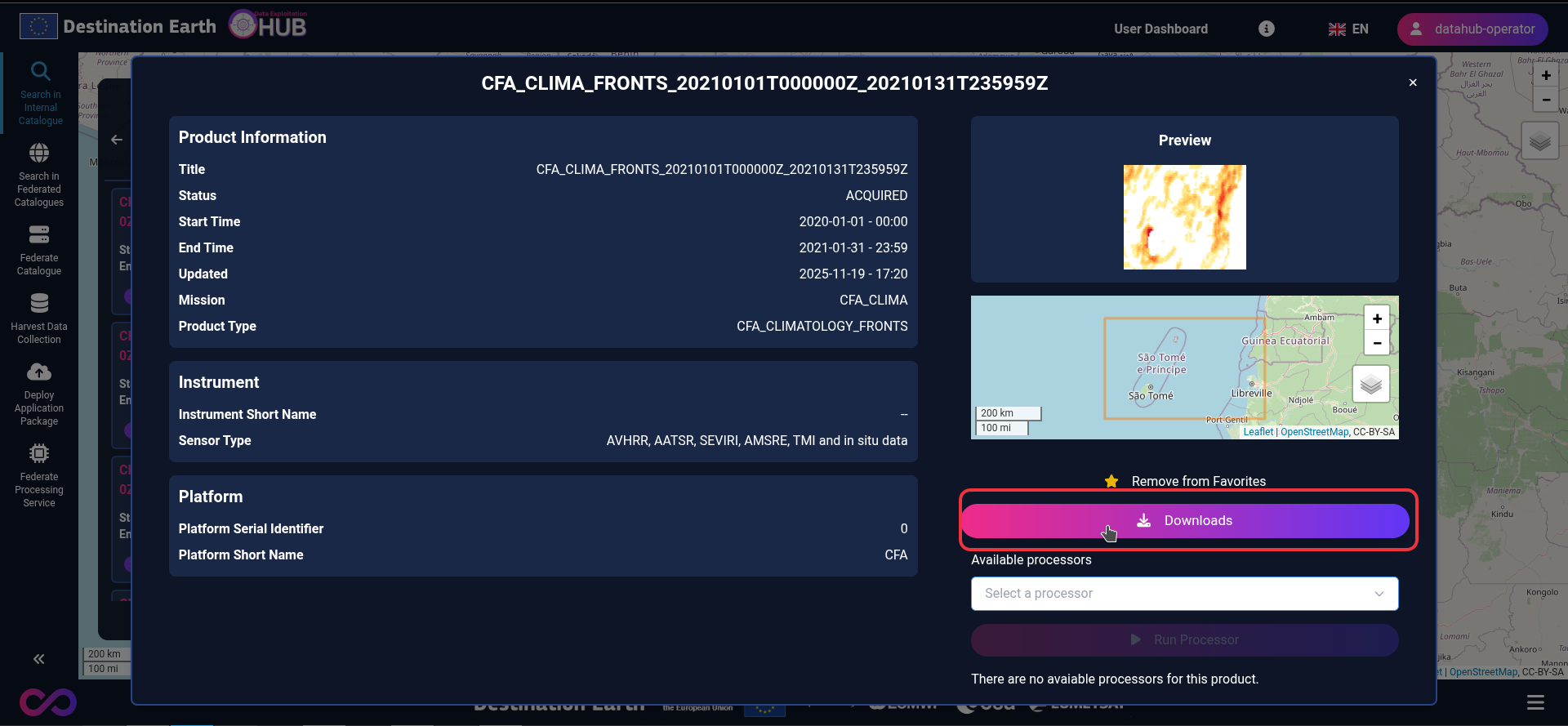 Download in info
