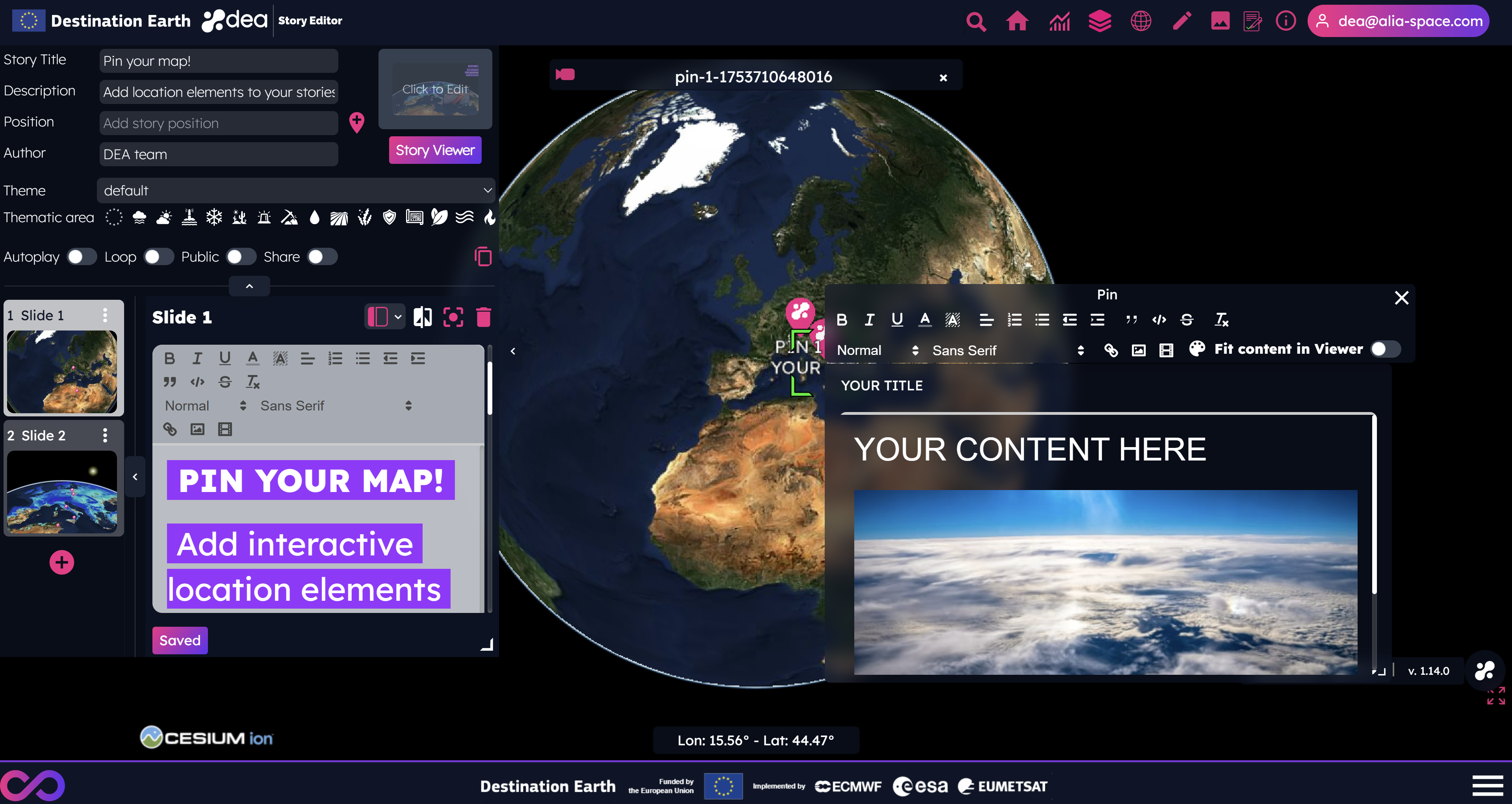 Add content in map pin