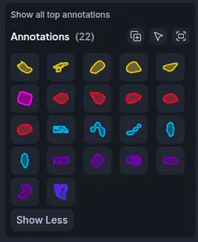GeoSense annotation preview and highlight block