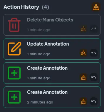 Action History List View