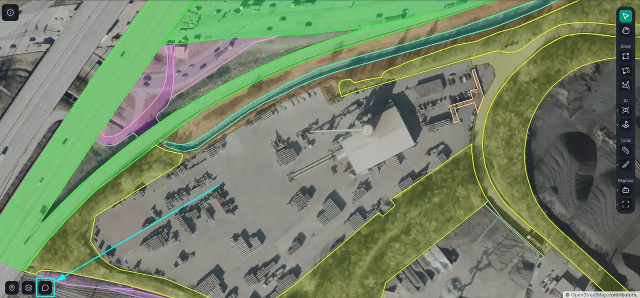 GeoSense widget location in the workspace