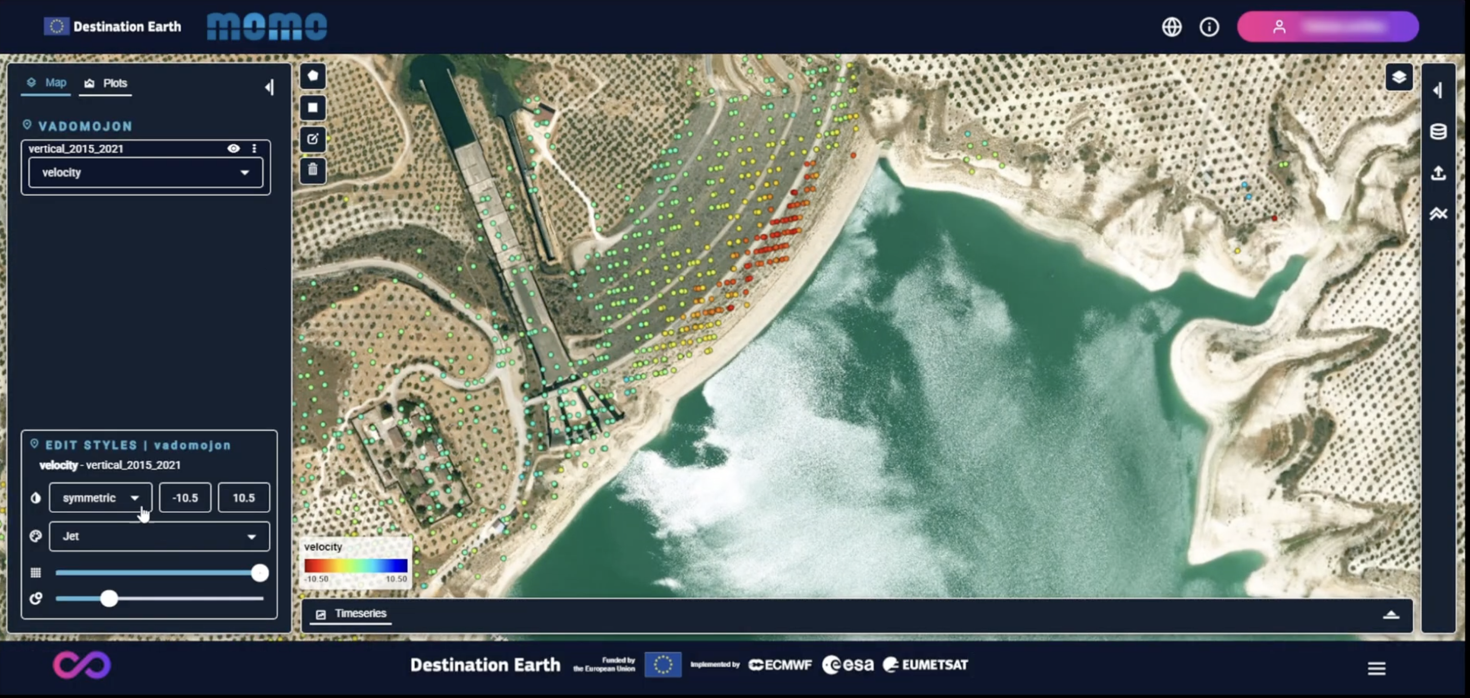 Velocity map styling