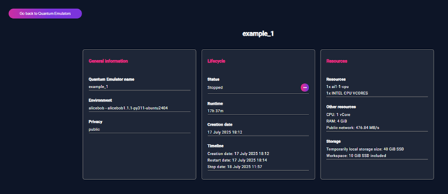 Create a Quantum Emulator Form