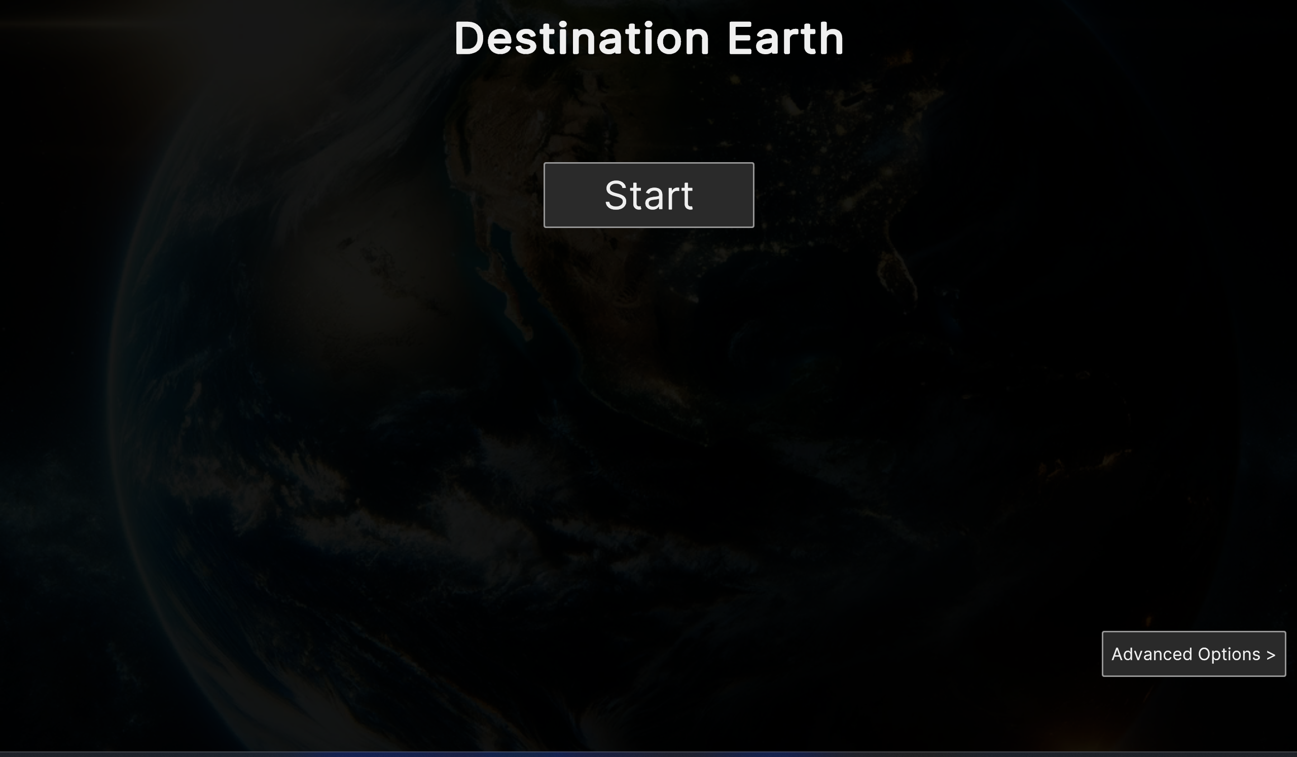 DestinE Main Menu